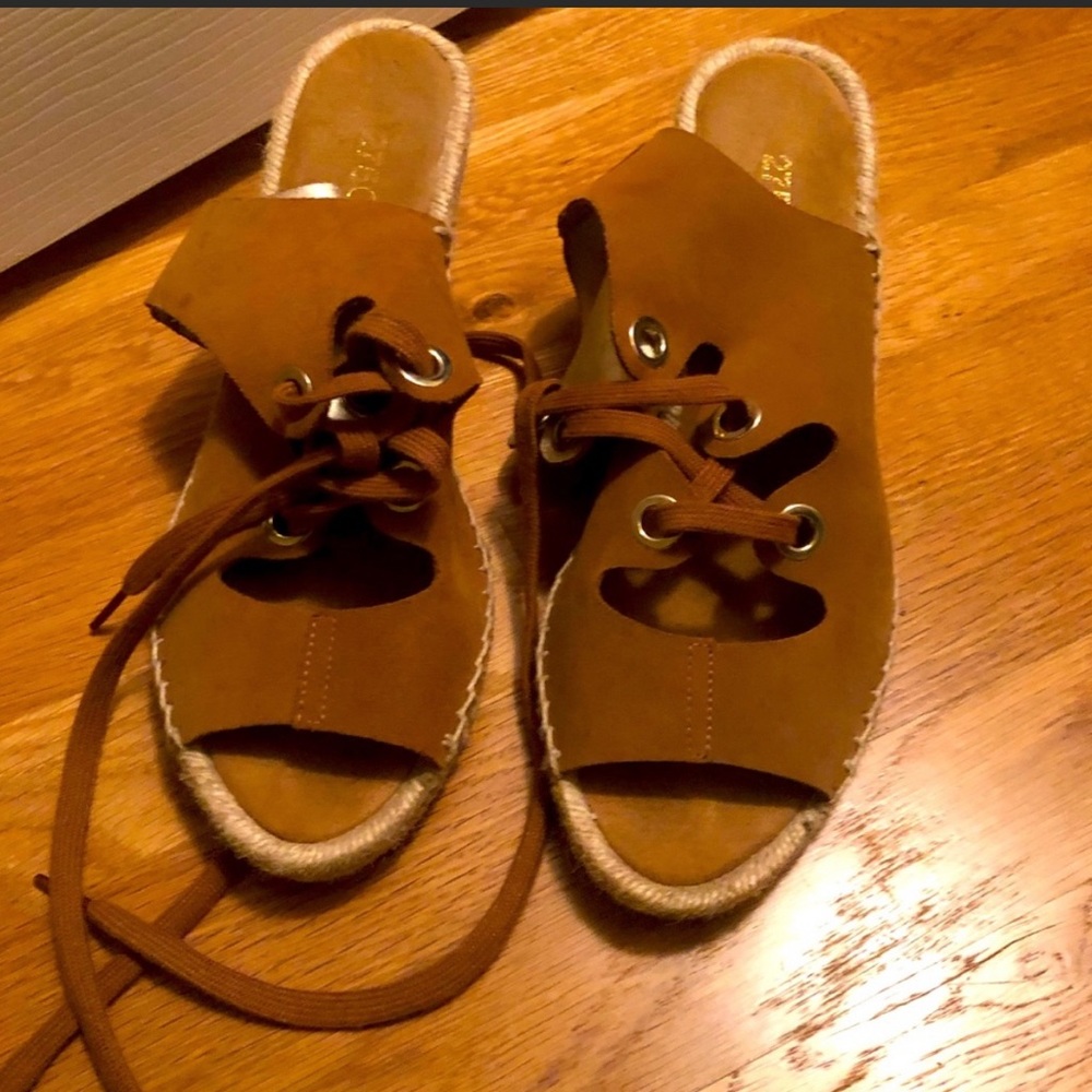 275 Central espadrille brown Lace up